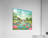 Serene Japanese Garden Scene Acrylic Print