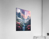 Dream Valley – Surreal Mountain Landscape Under a Magical Sky Acrylic Print