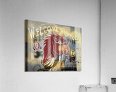 1950s Arkansas Razorback Painted in Window Acrylic Print