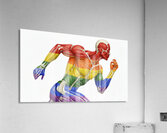 Pride in Motion — Rainbow Runner Anatomy Acrylic Print