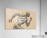 Engines Are Built Slowly — Runner Anatomy Motivation Poster Acrylic Print