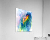 Oak leaves in autumn watercolor painting  Acrylic Print