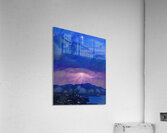 ArtXcl 227 lake lightning night sketch style Acrylic Print