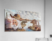 IMG 4202 Mount Man getting away from bear and wolf fight Acrylic Print