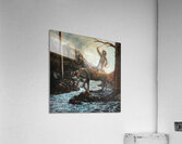 IMG  Mount Man found a way to get on a Cow moose Acrylic Print