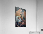 IMG 0147 mountain man and grizzly bear cub on his head Acrylic Print