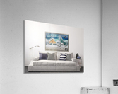 monogram art   israel ocean 1 FOR DSPLAY ONLY in room setting Acrylic Print