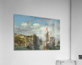 Boats and landscape  Acrylic Print