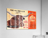 1968 Texas A&M vs. Texas Longhorns Football Ticket Art Acrylic Print