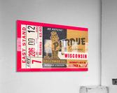 1955 Wisconsin vs. Purdue Football Ticket Canvas Acrylic Print
