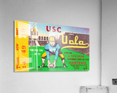 1952 USC vs. UCLA Vintage Football Ticket Art  Acrylic Print