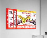 1973 Nebraska vs. Minnesota Football Ticket Canvas  Acrylic Print