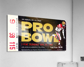 1969 Pro Bowl Football Ticket Art Acrylic Print