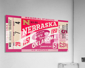 1957 Nebraska vs. Oklahoma Football Ticket Art Acrylic Print