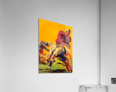 Vintage Football Watercolor Art Print Acrylic Print