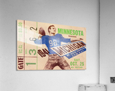 1941 Michigan vs. Minnesota Football Ticket Canvas Acrylic Print
