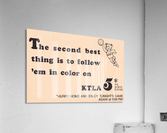 KTLA Channel 5 TV Los Angeles Advertisement UCLA Basketball Acrylic Print