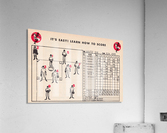 learn how to score baseball position numbers art Acrylic Print
