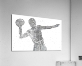 Vintage_Quarterback_Sketch Acrylic Print