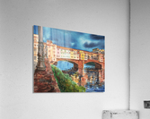 Italy Florence Ponte Vecchio Watercolor  Acrylic Print