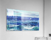 Two Boats In The Ocean Seascape Painting  Acrylic Print