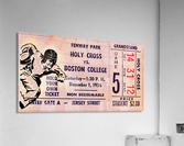 1956 holy cross boston college ticket stub canvas fenway park Acrylic Print