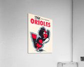 1964 baltimore orioles vintage baseball art poster Acrylic Print