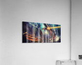 Rocketship over alien world Acrylic Print