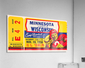 1938 wisconsin badgers football ticket stub art madison sports gift idea Acrylic Print