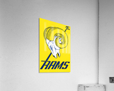 Vintage 1958 Los Angeles Rams Art Acrylic Print