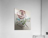 Art Monogram Rose Color 1 Impression acrylique