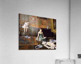 Two young girls watching paintings Acrylic Print