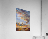 WALKING UNDER SUNSET SKY original skyscape painting Acrylic Print