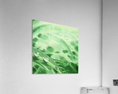 Dew Drops On Green Leaves Watercolor   Acrylic Print