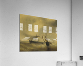 A paddle steamer passing a French fishing vessel in rough waters Acrylic Print