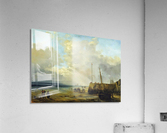 Fishermen at the Harbor Wall, low tide 1833 Acrylic Print