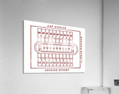 1940 Oklahoma Football Owen Field Map Acrylic Print
