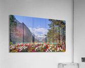 Lake Lorraine with Flowers Acrylic Print