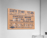 1941 NFL Champions Chicago Bears Ticket Stub Art Acrylic Print
