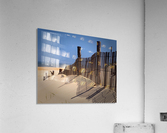 Fenwick Dune Fence and Shadows Acrylic Print