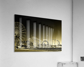 Deserted Ocean City Amusement Pier Painted Gold Acrylic Print