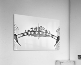 Ocean City Boardwalk Arch in Black and White Acrylic Print