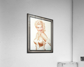 White Satin by Alberto Vargas Pin-Up Girl Vintage Artwork Acrylic Print
