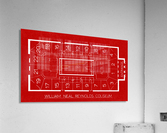 1982 William Neal Reynolds Coliseum NC State Map Art Acrylic Print