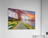 Fugi lake path sunset arkvis A  Acrylic Print