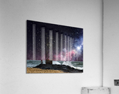 Ocean City Inlet Jetty with Simulated Night Sky Acrylic Print