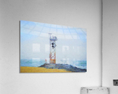 Ocean City Inlet Jetty Light Marker Impressionistic Acrylic Print