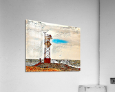 Ocean City Inlet Jetty Light with Edges Acrylic Print