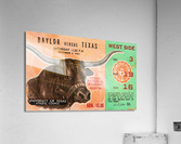 1965 Texas vs. Baylor Football Ticket Canvas Acrylic Print