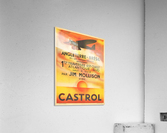 Original Art Deco Airplane Poster Castrol Jim Mollison Art Deco England Brazil  Acrylic Print